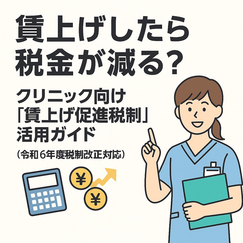 賃上げしたら税金が減る？クリニック向け「賃上げ促進税制」活用ガイド（令和6年度税制改正対応）